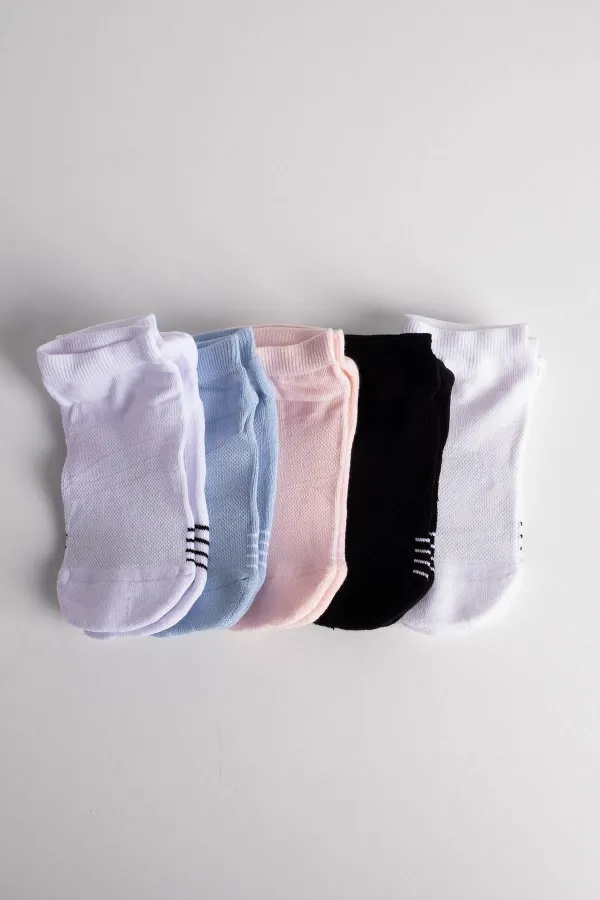 Aytuğ Women's Cotton 8 Pairs Special Boxed Terry Towel Socks Multicolored