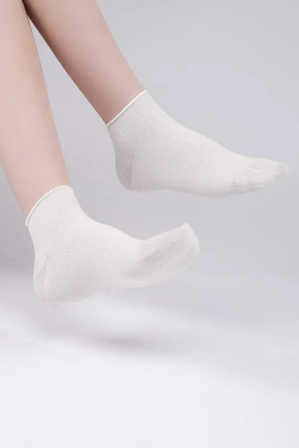 Aytuğ Kadın Modal Tekli Sneaker(Patik) Çorap Beyaz