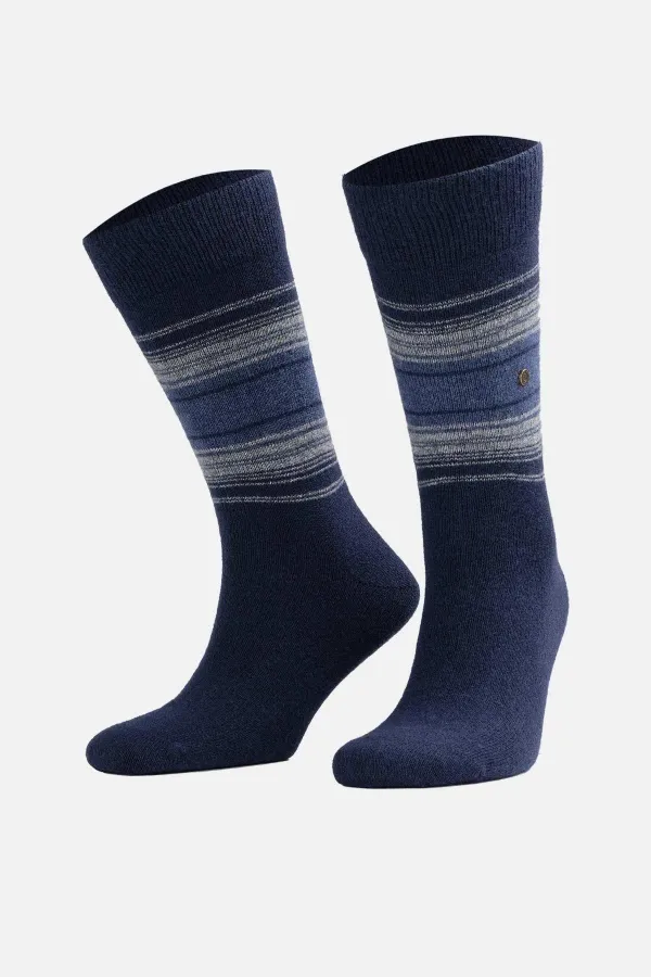 Aytuğ Men's Lambswool Single Socket Socks Navy Blue