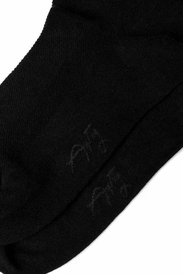 Chaussettes de cheville noires en bambou pour femmes diabétiques Aytuğ