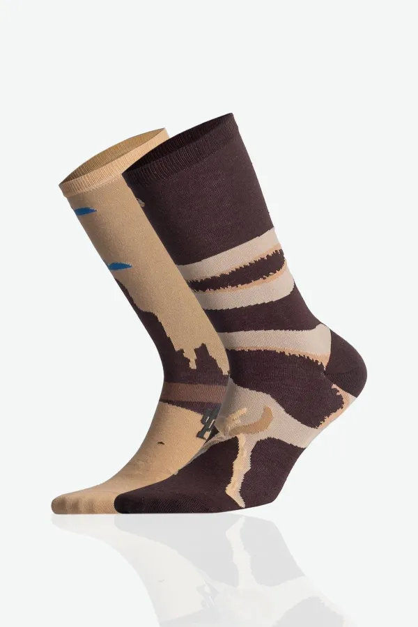 Chaussettes unisexes en coton Aytuğ, lot de 3 paires, à motifs animaux amusants