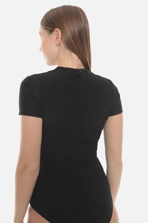 Aytuğ Women's MODAL Crew Neck Regular Fit Undershirt Black