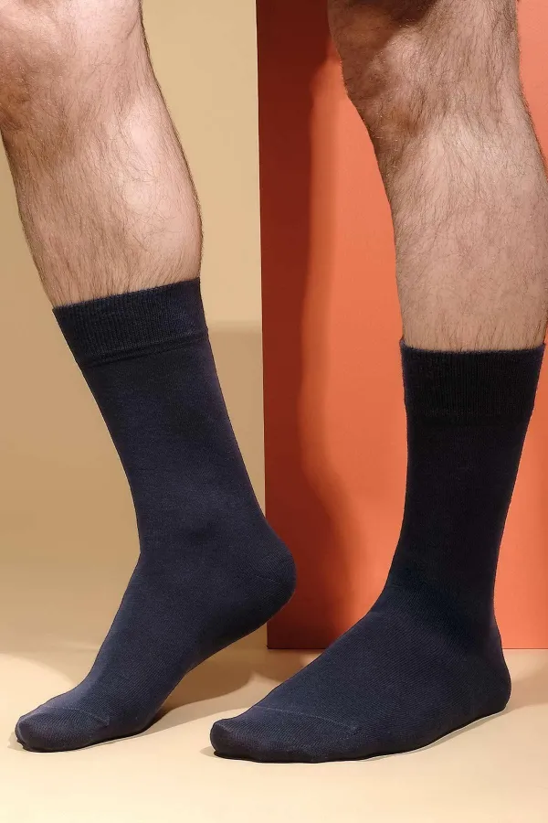 Chaussettes en coton pour homme Aytuğ, modèle à une seule chaussette, style jean.