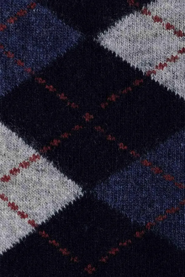 Chaussettes Aytuğ pour homme, en laine d'agneau, à une seule chaussette, bleu marine Chaussettes Aytuğ pour homme, en laine d'agneau, à une seule chaussette, bleu marine