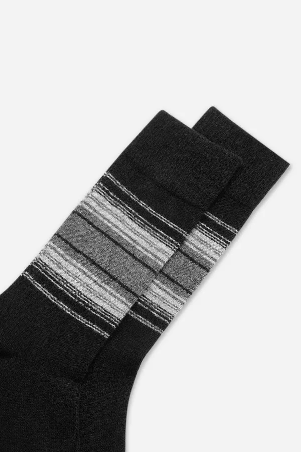 Aytuğ Men's Lambswool Single Socket Socks Black