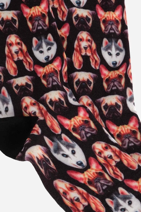 Chaussettes unisexes en coton Aytuğ à motif chien amusant