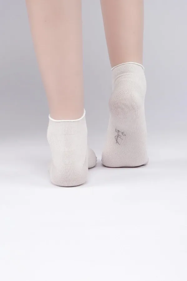 Aytuğ Kadın Modal Tekli Sneaker(Patik) Çorap Beyaz