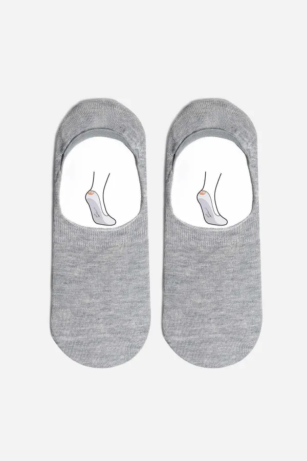 Aytuğ Men's Cotton Single Ballet Socks Grey