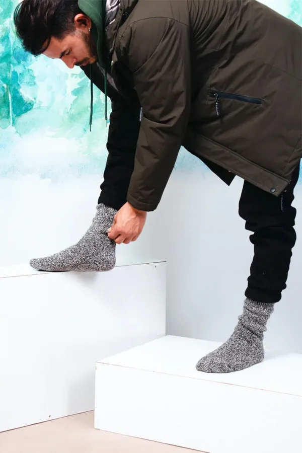 Aytuğ Men's Norweger Merino Wool Winter 3-Pack Colorful Boot Socks Multicolored