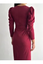 ÖN YIRTMAÇ DETAY ELBİSE