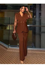 Dantelli Yelek Pantolon Takım