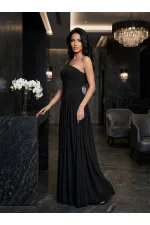 TEK OMUZ MAXİ BOY ELBİSE