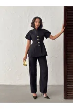 SHOULDER RUFFLE DETAIL SET