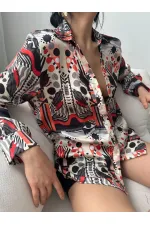 Patterned Oversize Shirt