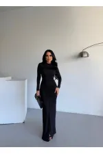 DRAPPE SLITTLE MAXI DRESS