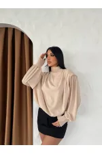 Vatkalı Dökümlü Bluz