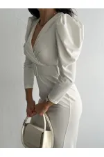 ÖN YIRTMAÇ DETAY ELBİSE