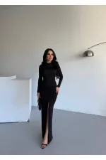 DRAPPE SLITTLE MAXI DRESS