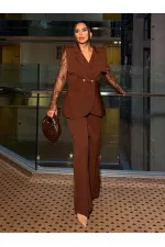 Dantelli Yelek Pantolon Takım