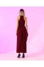 SANDY FULL LİKRALI DÜĞME DETAY ELBİSE