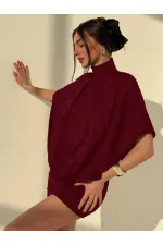 BACKLESS, BATWING SLEEVE, SKIRT