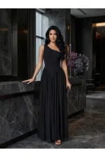 TEK OMUZ MAXİ BOY ELBİSE