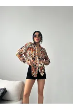 Desenli Oversize Gömlek