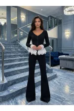 DANTEL DETAYLI İKİLİ TAKIM