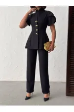 SHOULDER RUFFLE DETAIL SET