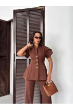 ENSEMBLE DE DÉTAILS À VOLANTS D'ÉPAULE