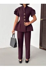 SHOULDER RUFFLE DETAIL SET