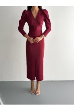 ÖN YIRTMAÇ DETAY ELBİSE