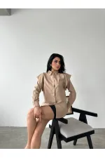 Omuz Tasarım Detaylı Gömlek