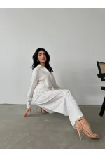 Gömlek & Pantolon Saten İkili Takım