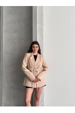 BEL AYARLI KEMERLİ CEKET