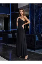 TEK OMUZ MAXİ BOY ELBİSE