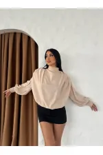 Vatkalı Dökümlü Bluz