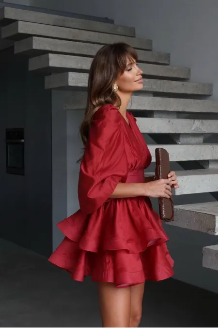 TARLATAN DETALI ELBİSE