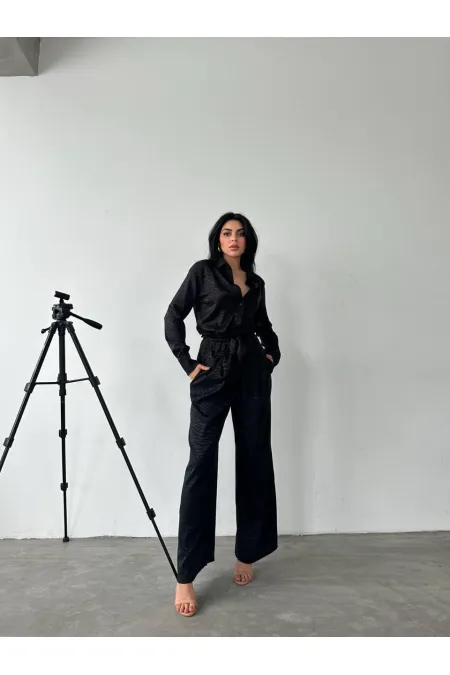 Gömlek & Pantolon Saten İkili Takım