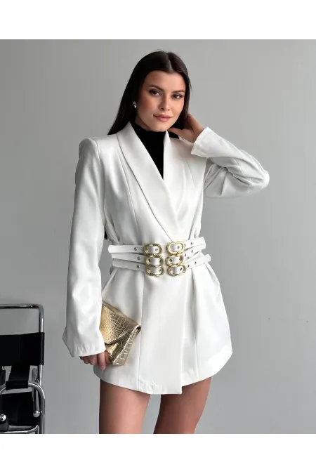 3 KEMERLİ TASARIM CEKET