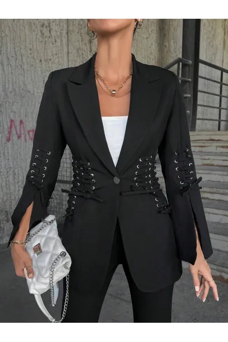 Bağcık Detaylı Tasarım Ceket