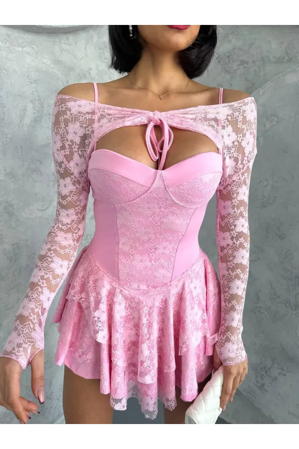 BOLERO WITH SHORTS INNER DETAIL