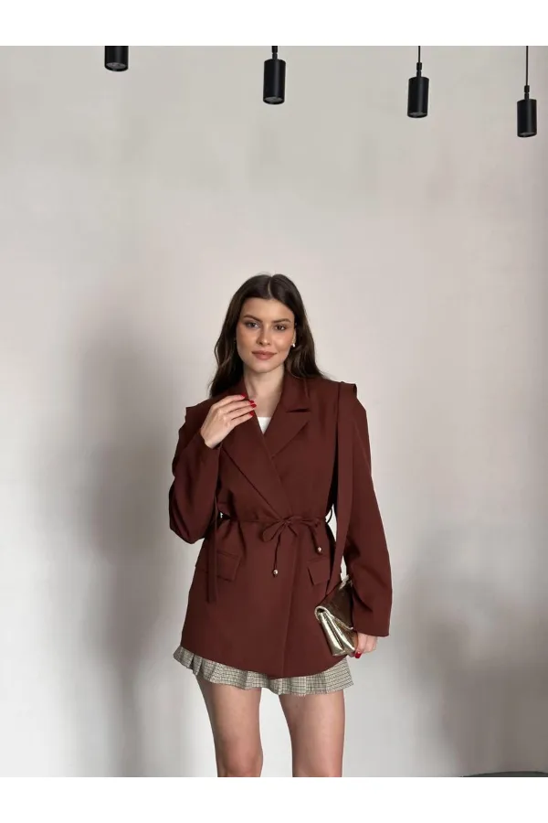 OMUZ KUŞAK SARKIK CEKET