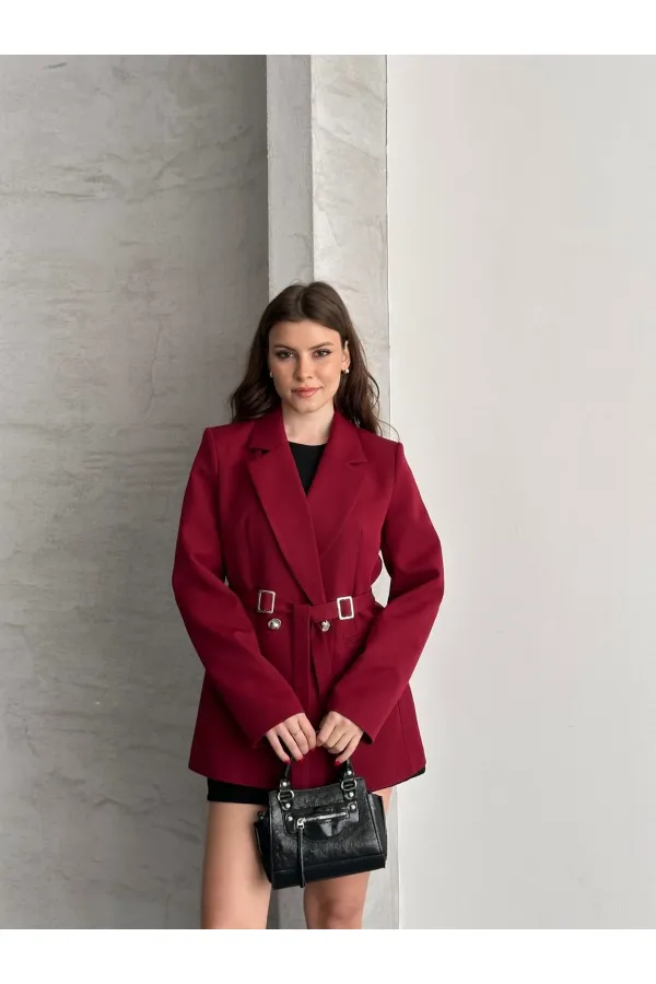 JACKET WITH ADJUSTABLE WAIST BELT