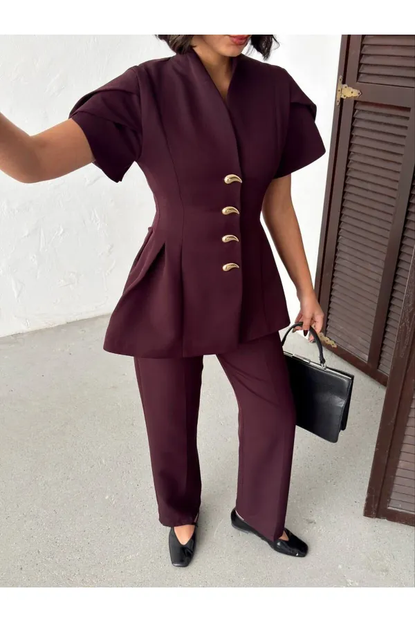 SHOULDER RUFFLE DETAIL SET