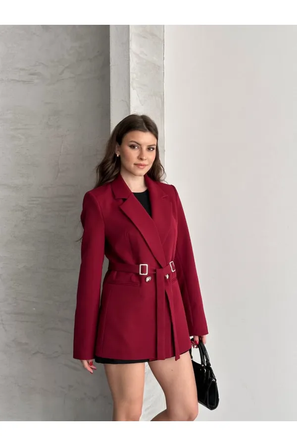 JACKET WITH ADJUSTABLE WAIST BELT