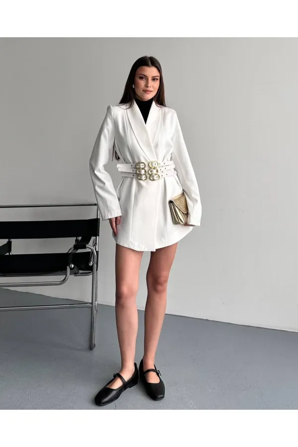 3 KEMERLİ TASARIM CEKET