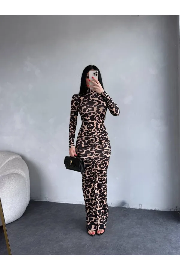 DRAPPE SLITTLE MAXI DRESS