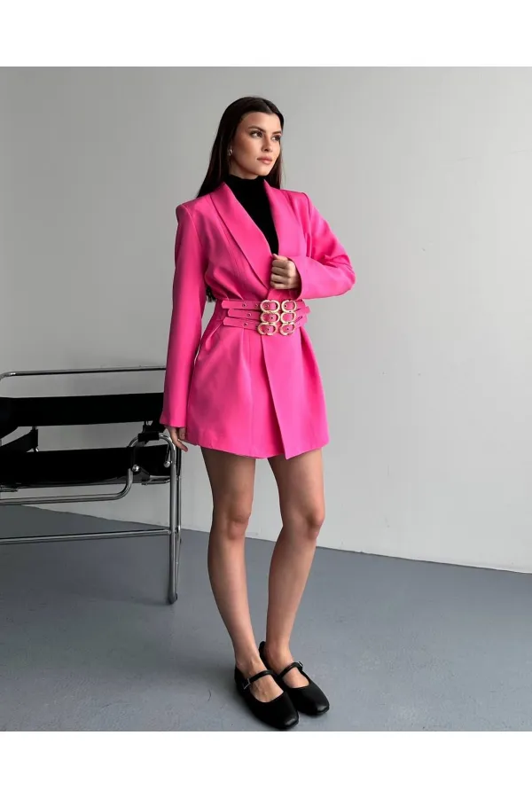 3 KEMERLİ TASARIM CEKET