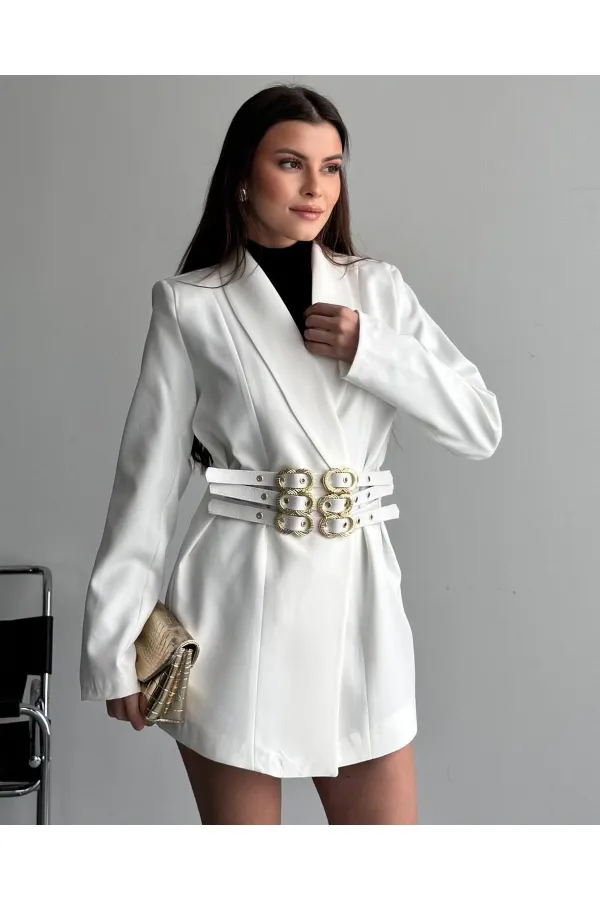 3 KEMERLİ TASARIM CEKET